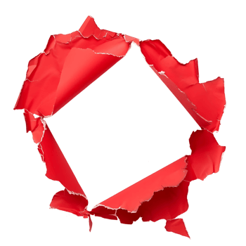 Hole in Red Paper Isolated Background Removed png