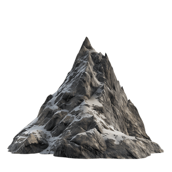 Climber on Cliff Clipped Transparency png