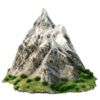 Clear Background Climber on Cliff Isolation png