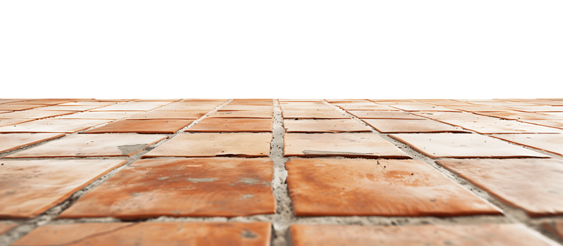 Clay Tiles Floor on Transparent Canvas png