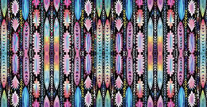 Seamless batik pattern,Seamless tribal batik pattern,and Seamless colorful pattern resemble ethnic boho, Aztec,and ikat styles.designed for use in wallpaper,fabric,curtain,carpet,Batik Embroidery vector