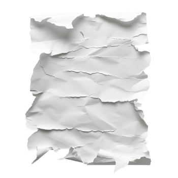 a piece of white paper with torn edges png