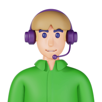 man avatar call center with green shirt png
