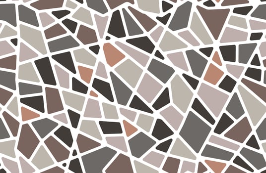 Mosaic pebble stone floor tile seamless pattern vector