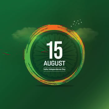Indian Independence Day Crative Ads Design. Indian flag icon isolated on Template for background. Independence Day Poster, . illustration, August 8. Important day vector