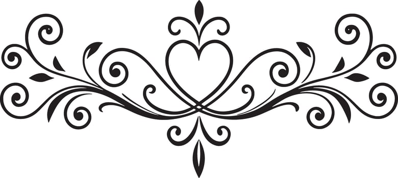 decorative abstract floral corner and divider design illustration vector