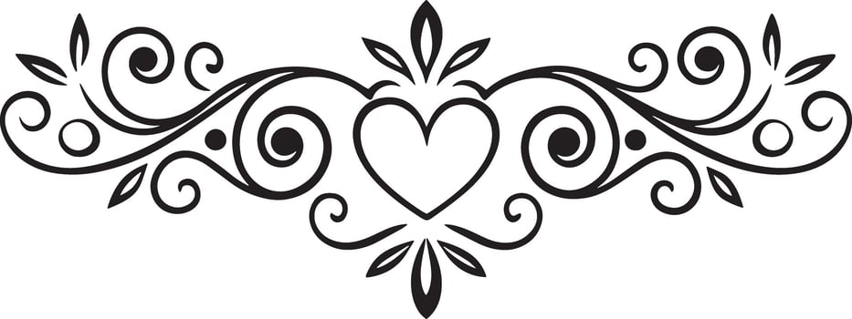 decorative abstract floral corner and divider design illustration vector
