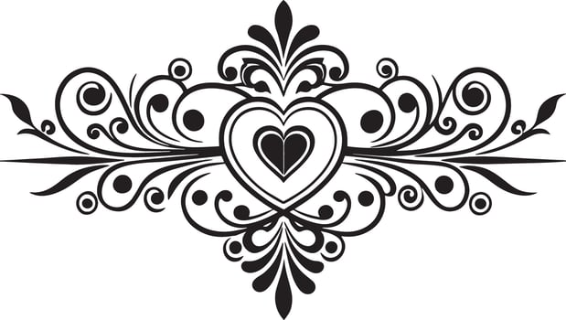 decorative abstract floral corner and divider design illustration vector