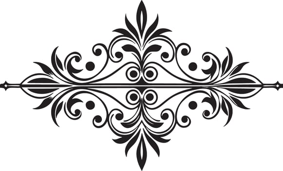 decorative abstract floral corner and divider design illustration vector