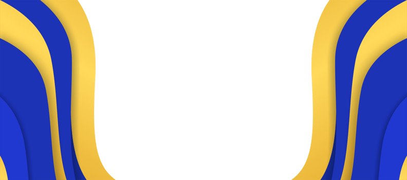 transparent blue gold border frame background png