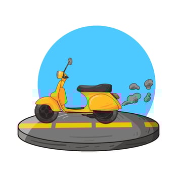 Illustration of scooter vector