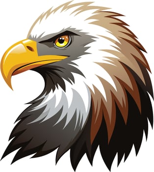 Cartoon picture of an Eagle head mascot vector