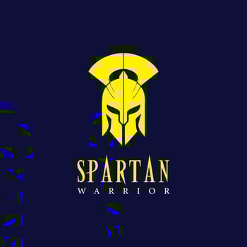 Spartan Warrior Helmet Logo Symbolizing A Symbol of Ancient Valor and Modern Design vector