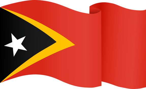 Timor Leste flag wave png
