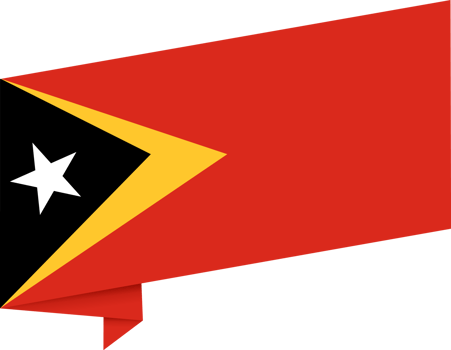 Timor Leste flag wave png