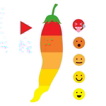 Level of spicy Chili Pepper vector