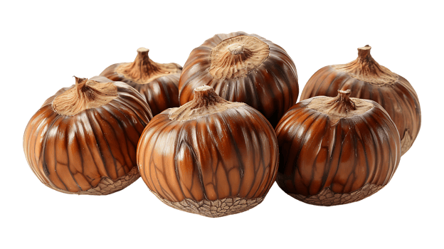 Organic chestnuts on a transparent background png