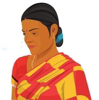 Portrait of Indian Kolkata Women vector