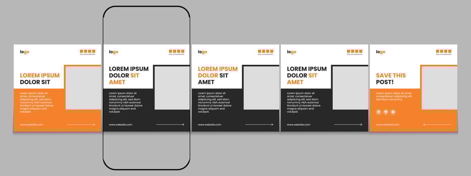 Editable carousel post, creative social media carousel template, modern and editable business carousel template design vector