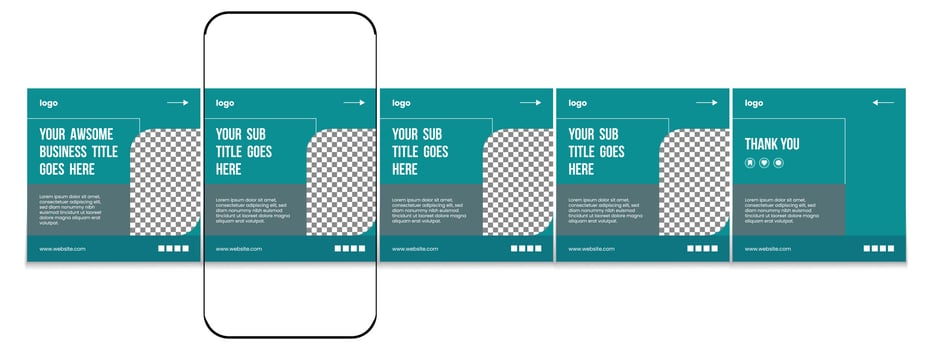 Editable carousel post, creative social media carousel template, modern and editable business carousel template design vector