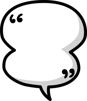 Black and white color speech bubble balloon with quotation marks, icon sticker memo keyword planner text box banner png