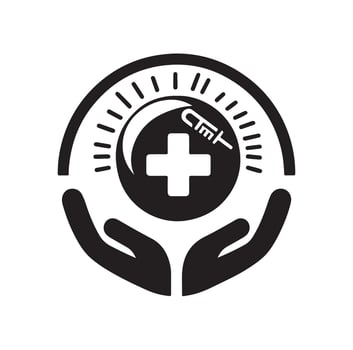 Medicine company logo illustration vector