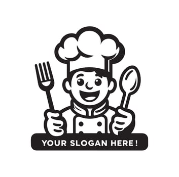 Restaurant logo illustration vector