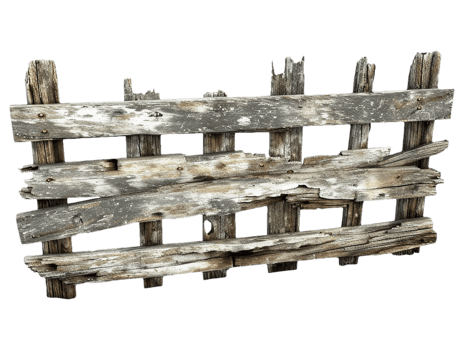 Old wooden fence png