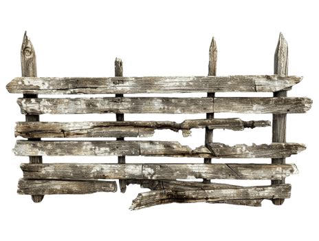 Old wooden fence png