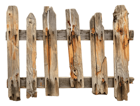 Old wooden fence png
