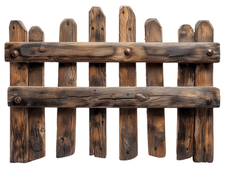 Old wooden fence png