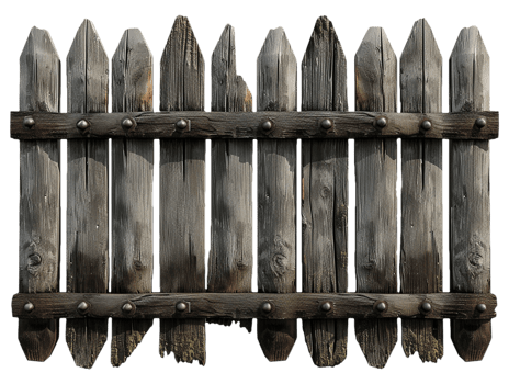 Old wooden fence png