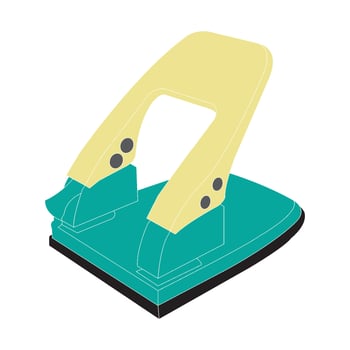 Paper hole puncher icon vector