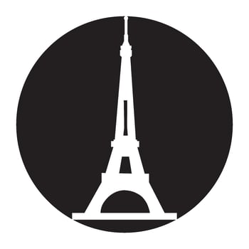 Eiffel tower in Paris icon vector