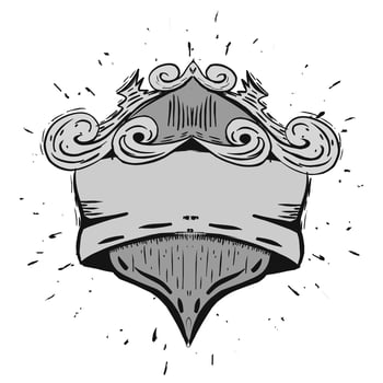 Doodle of ribbon banner illustrations isolated on a white background. hand drawn illustration vector