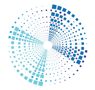 Abstract Circle consisting dots design vector