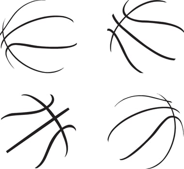 Basketball Skeleton, Basketball Outline Files vector