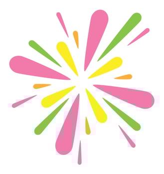 Abstract colorful fireworks vector