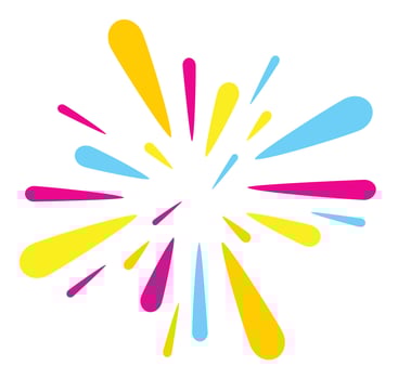 Abstract colorful fireworks vector