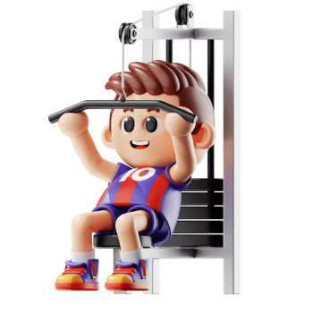 3d Football Player Fitness With Fitness Bench png