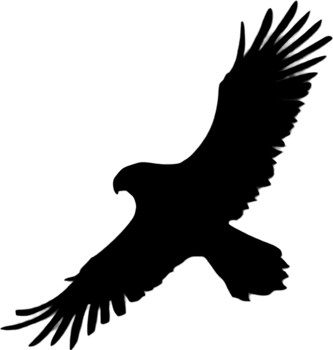Elegant stencil bird clipart, perfect for design. AI-Generated. png