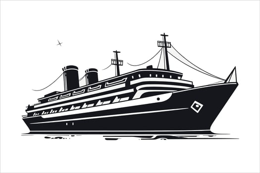 ship silhouette design vector