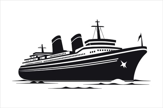 ship silhouette design vector