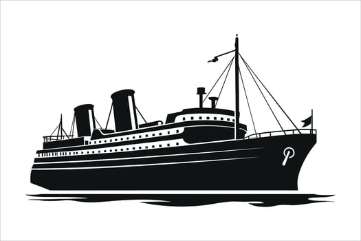 ship silhouette design vector