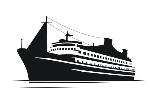 ship silhouette design vector