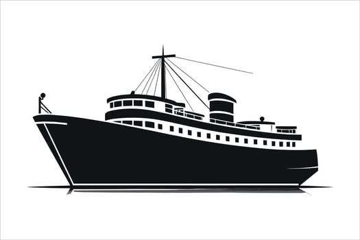 ship silhouette design vector