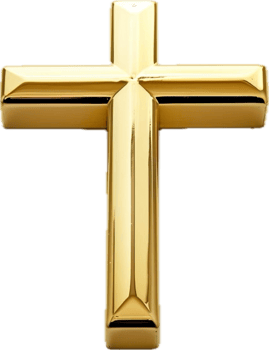 Golden Cross with Intricate Design. png