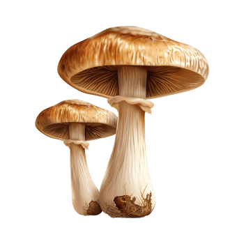 Fresh mushrooms isolated on transparent background png