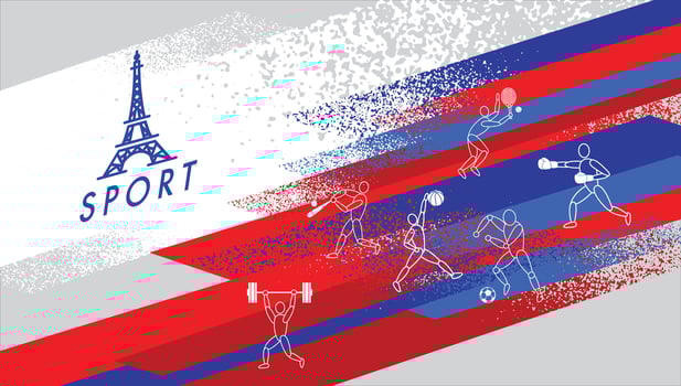 Background Sport, grunge Texture, France Flag,Illustration vector