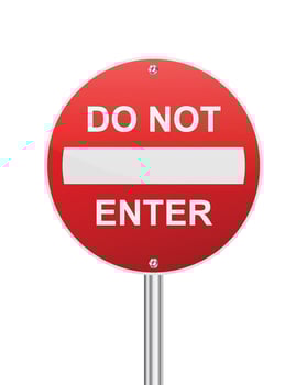 Do not enter traffic sign vector
